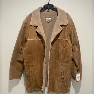 Wilsons Leather Shearling Sherpa Coat Size XL Men